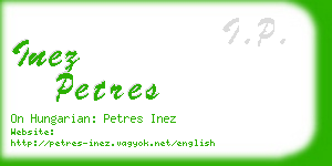 inez petres business card
